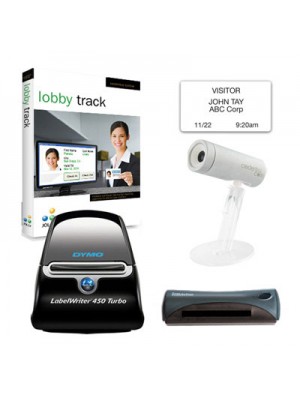 Jolly Lobby Track Sistema de gestión de visitantes con escáner e impresora Dymo