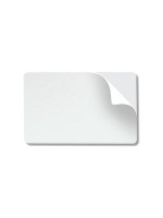 Tarjetas blancas de PVC adhesivas de .20 mil con respaldo de papel - 500 piezas
